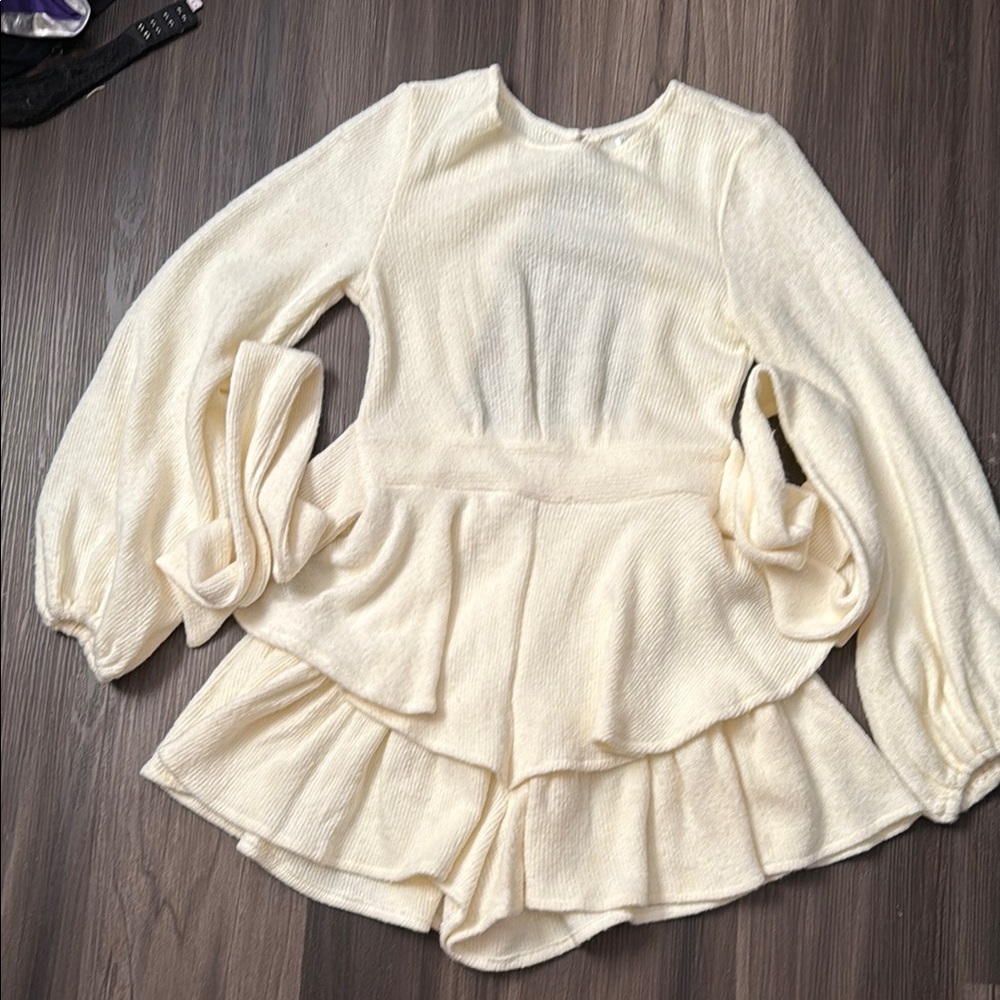 Elegant Cream Women's Romper